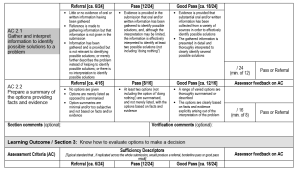 unit 300 Solving problems and making decisions Marksheet
